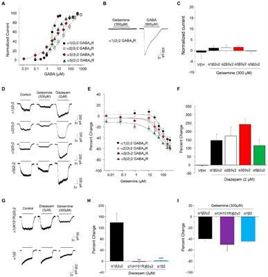 Modulation of GABAA receptors and of GABAergic synapses by the natural alkaloid gelsemine